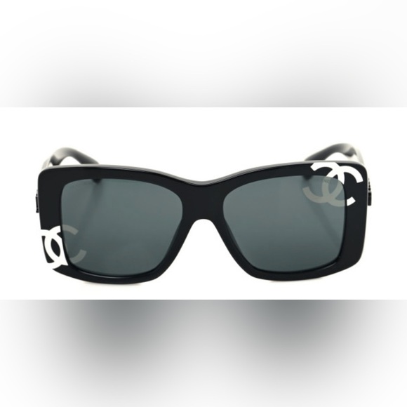 CHANEL Black and White Sunglasses - Picture 6 of 11